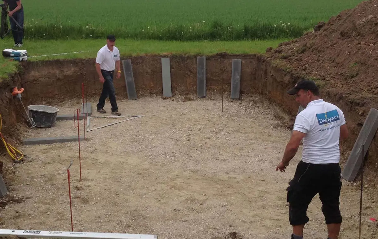 Poolbau Trier Vorbereitungen